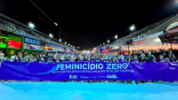 Mobilização pelo Feminicídio Zero encerra ação na Sapucaí no Dia Internacional das Mulheres